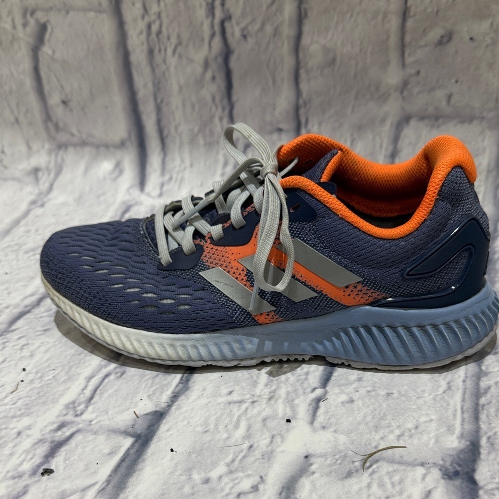 Adidas Youth Athletic Shoes in Gray-Blue and Orange - Picture 4 of 7